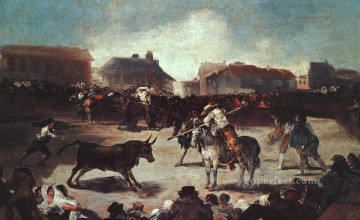 Ganado Vaca Toro Painting - Pueblo Corrida de Toros Romántico moderno Francisco Goya